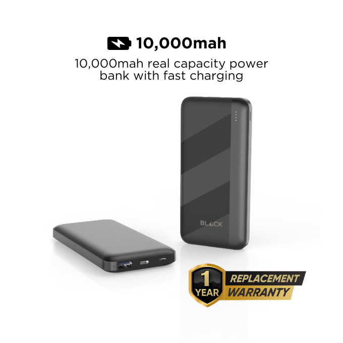 BLACK PowerMove S Power Bank with Fast Charging 10,000mAh, 1Yr warranty BLACK PowerMove S Power Bank with Fast Charging 10,000mAh, 1Yr warranty